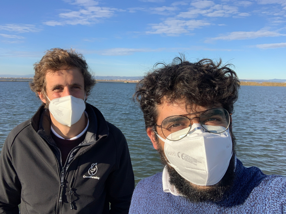 Juan Plasencia und Javi Tornos am Meer von Valencia